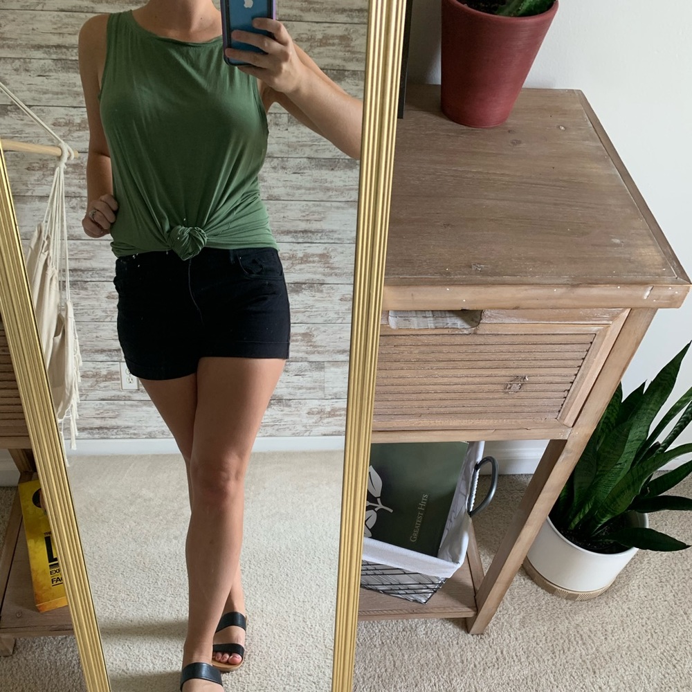 Army green soft and sexy tank - American Eagle